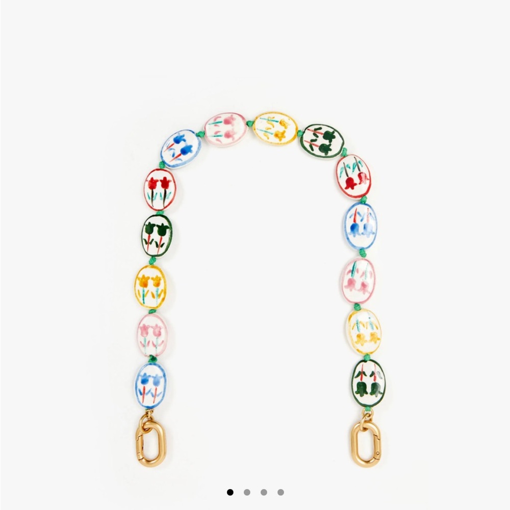 Clare V Floral Floral Porcelain Shortie Bag Strap - Picture 4 of 5